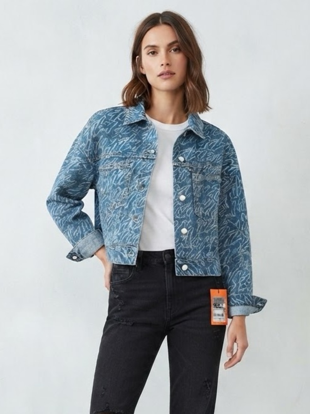 FUBU Print Denim Jacket